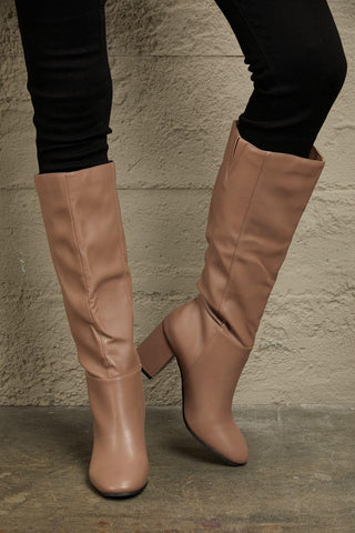 East Lion Corp Block Heel Knee High Boots - Closet of Ren