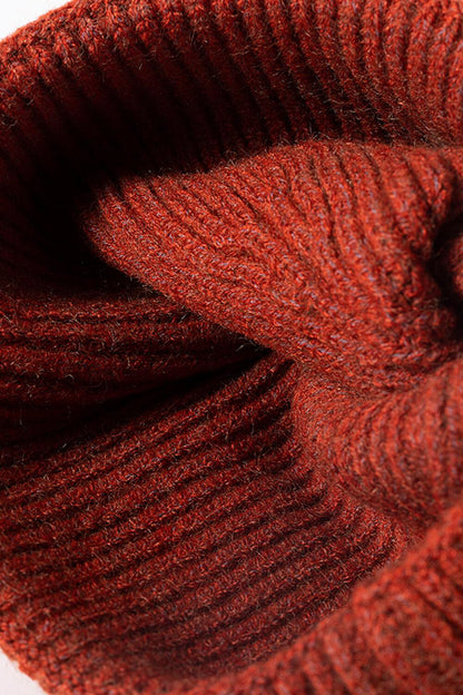 NEWYORK Patch Rib-Knit Cuffed Beanie - Closet of Ren