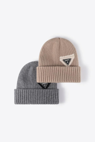 HAPPY Contrast Beanie - Closet of Ren