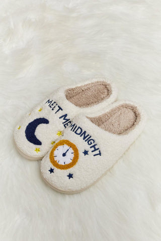 Melody Printed Plush Slide Slippers - Closet of Ren