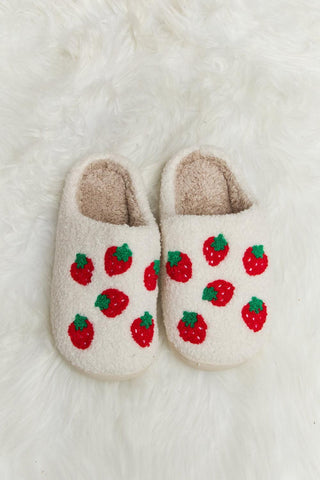 Melody Printed Plush Slide Slippers - Closet of Ren