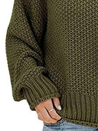 Turtleneck Dropped Shoulder Sweater - Closet of Ren