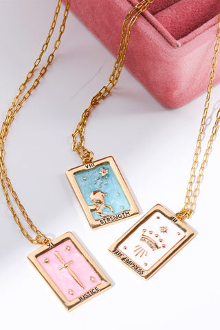 Tarot Card Pendant Copper Necklace - Closet of Ren