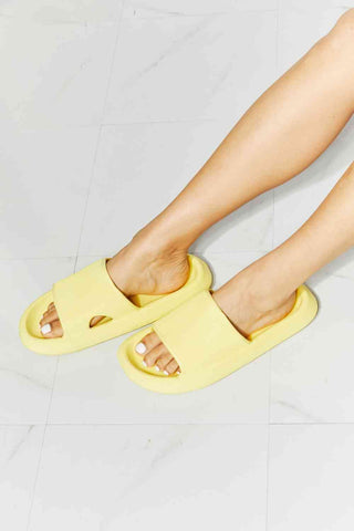 MMShoes Arms Around Me Open Toe Slide in Yellow - Closet of Ren