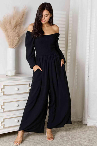 Double Take Square Neck Jumpsuit with Pockets - Closet of Ren