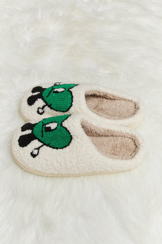 Melody Love Heart Print Plush Slippers - Closet of Ren