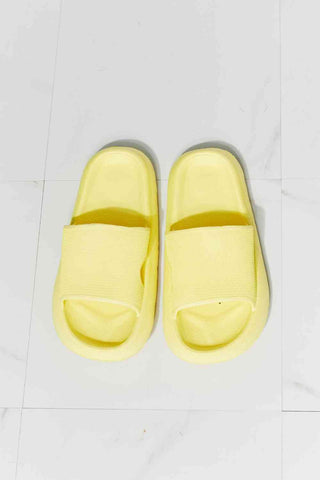 MMShoes Arms Around Me Open Toe Slide in Yellow - Closet of Ren