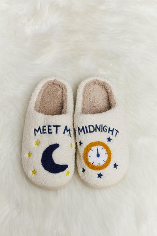 Melody Printed Plush Slide Slippers - Closet of Ren