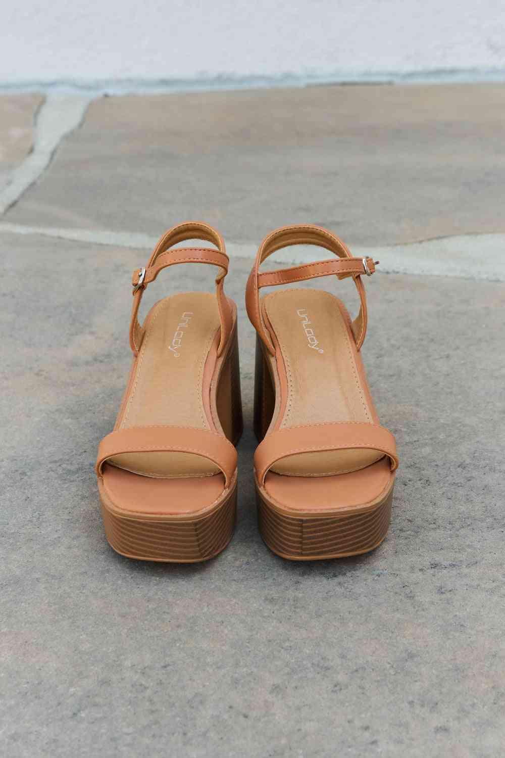 Weeboo Feel It Platform Heel Sandals - Closet of Ren