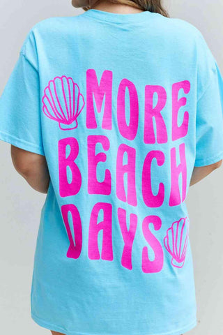 Sweet Claire "More Beach Days" Oversized Graphic T-Shirt - Closet of Ren