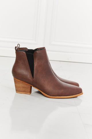 MMShoes Back At It Point Toe Bootie in Chocolate - Closet of Ren