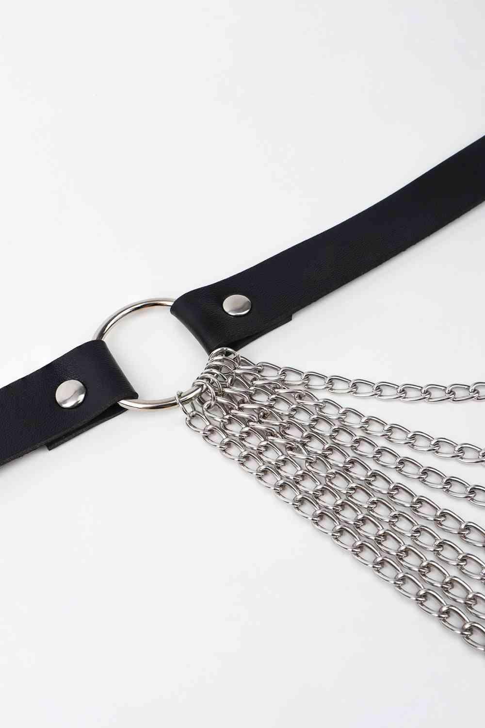PU Belt with Chain - Closet of Ren