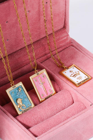 Tarot Card Pendant Copper Necklace - Closet of Ren