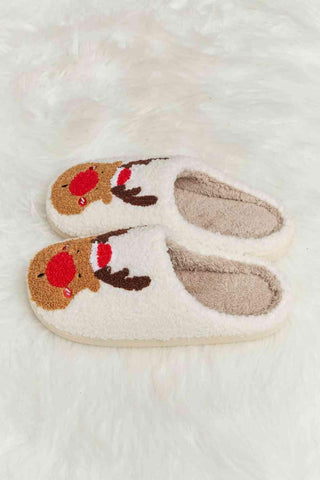 Melody Rudolph Print Plush Slide Slippers - Closet of Ren