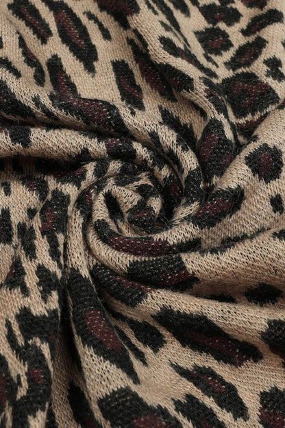 Leopard Open Front Poncho - Closet of Ren