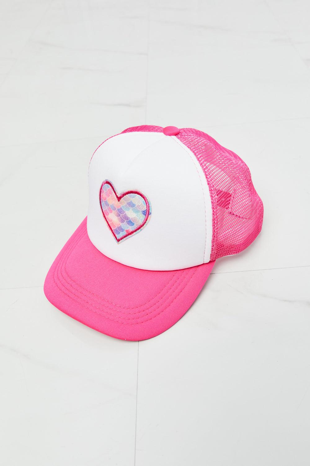 Fame Falling For You Trucker Hat in Pink - Closet of Ren