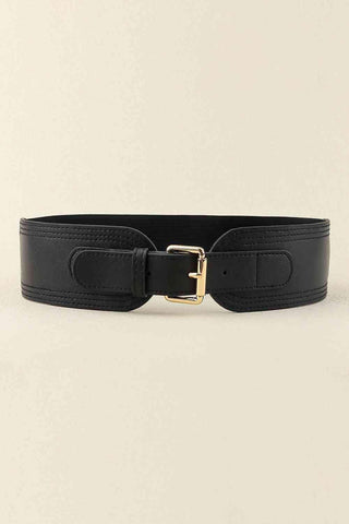 Elastic Wide PU Belt - Closet of Ren