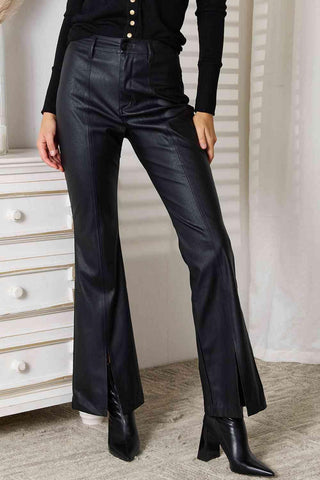 Kancan Slit Flare Leg Pants - Closet of Ren