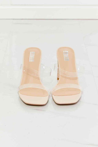 MMShoes Walking On Air Transparent Double Band Heeled Sandal - Closet of Ren