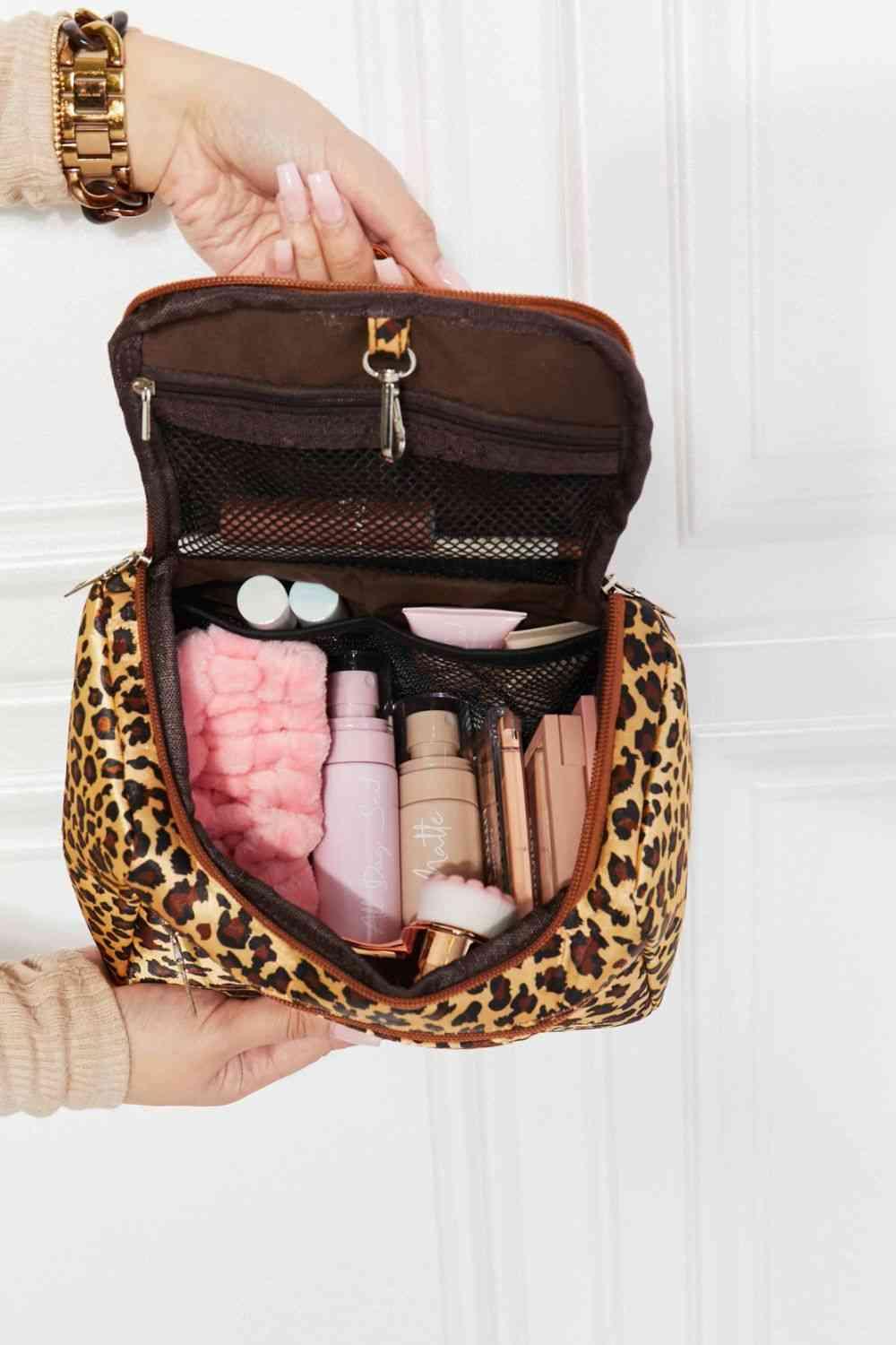Printed Makeup Bag with Strap - Closet of Ren
