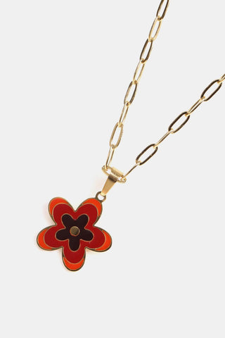 Flower Pendant Stainless Steel Necklace - Closet of Ren