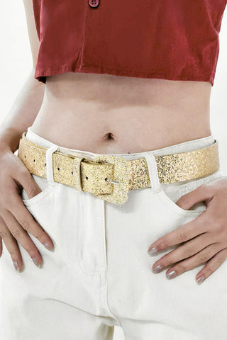 Glitter PU Leather Belt - Closet of Ren