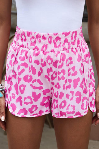 Leopard Elastic Waist Shorts - Closet of Ren