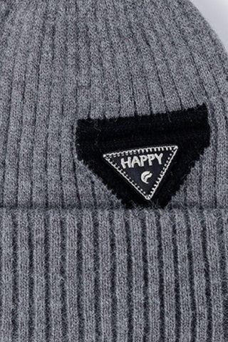 HAPPY Contrast Beanie - Closet of Ren