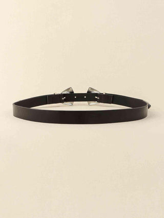 Double Buckle PU Leather Belt - Closet of Ren