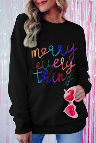 Merry Everything Dropped Shoulder Sweatshirt