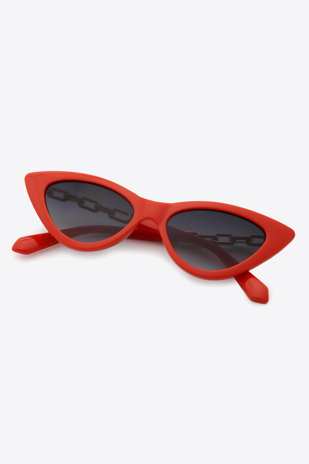 Chain Detail Cat-Eye Sunglasses - Closet of Ren