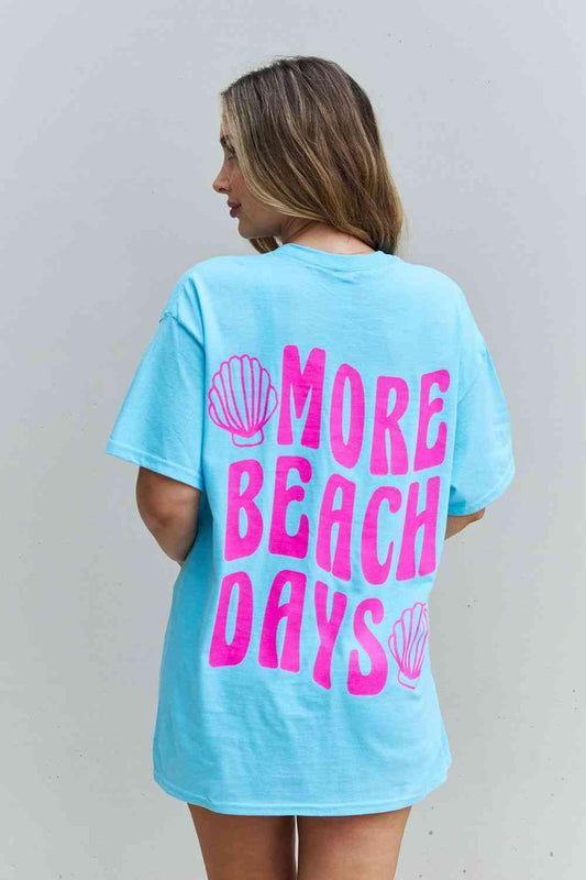 Sweet Claire "More Beach Days" Oversized Graphic T-Shirt - Closet of Ren