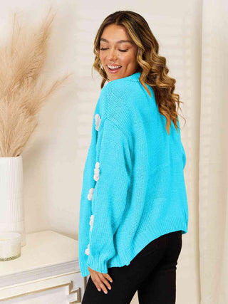 3D Flower Cardigan | Multiple Color Options