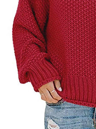 Turtleneck Dropped Shoulder Sweater - Closet of Ren