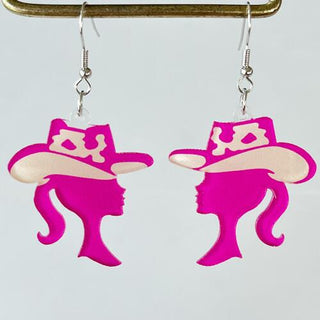 Disco Cowgirl Acrylic Dangle Earrings | Multiple Style Choices