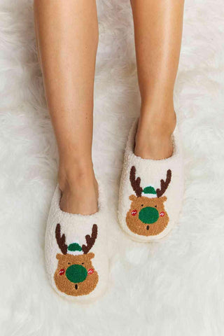 Melody Rudolph Print Plush Slide Slippers - Closet of Ren