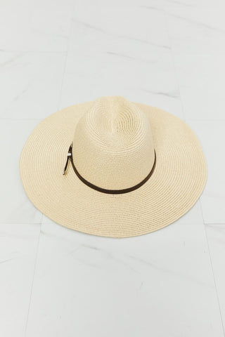 Boho Summer Straw Fedora Hat in Ivory | Fame Accessories - Closet of Ren