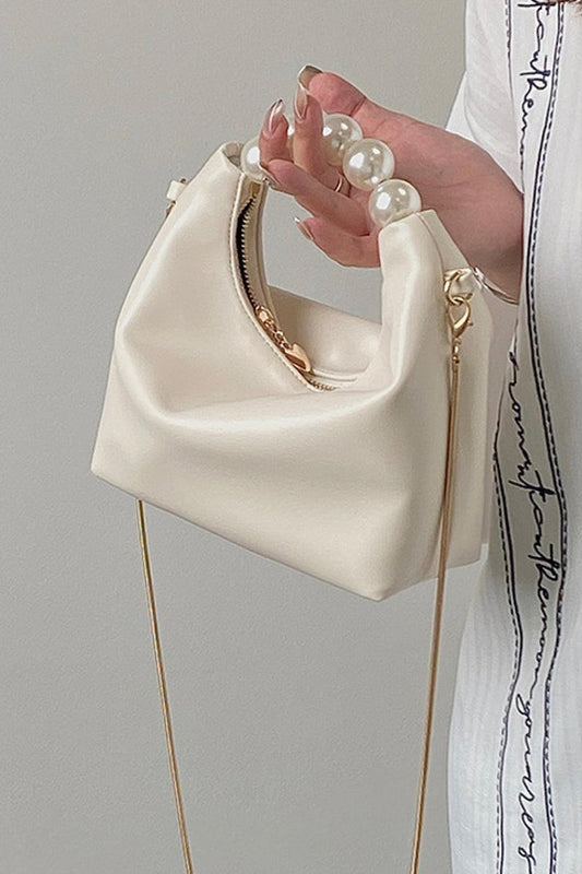 Adored PU Leather Pearl Handbag - Closet of Ren
