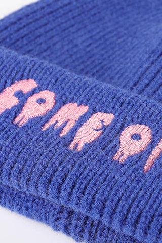 COME ON Embroidered Cuff Knit Beanie - Closet of Ren