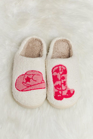 Melody Printed Plush Slide Slippers - Closet of Ren