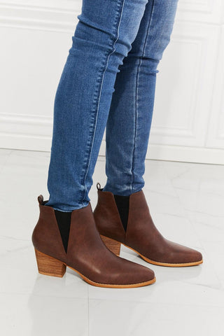 MMShoes Back At It Point Toe Bootie in Chocolate - Closet of Ren