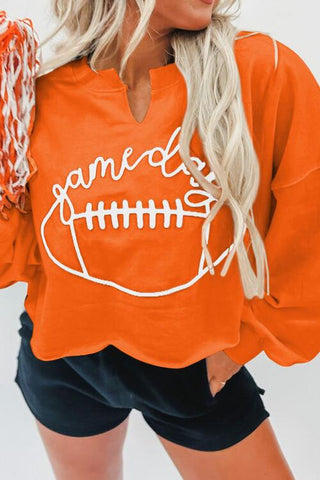 GAME DAY Football Graphic Notched Sweatshirt