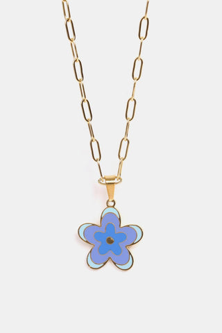 Flower Pendant Stainless Steel Necklace - Closet of Ren