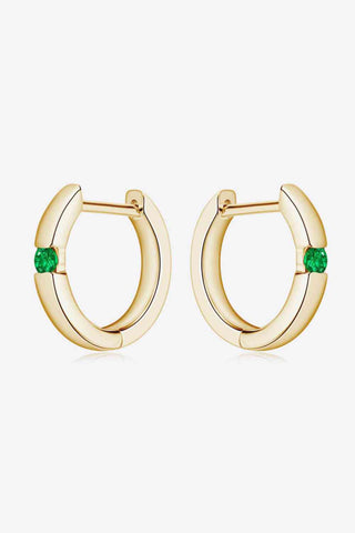 Lab-Grown Emerald Earrings