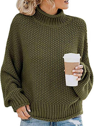 Turtleneck Dropped Shoulder Sweater - Closet of Ren