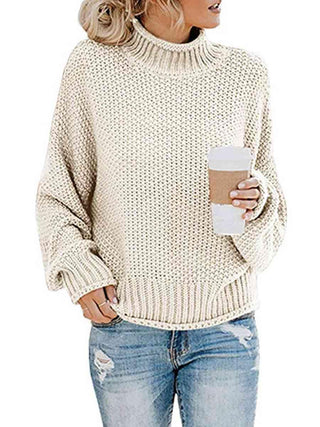 Turtleneck Dropped Shoulder Sweater - Closet of Ren