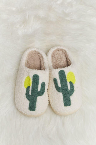 Melody Cactus Plush Slide Slippers - Closet of Ren