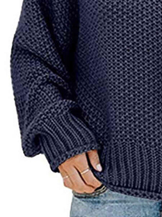 Turtleneck Dropped Shoulder Sweater - Closet of Ren