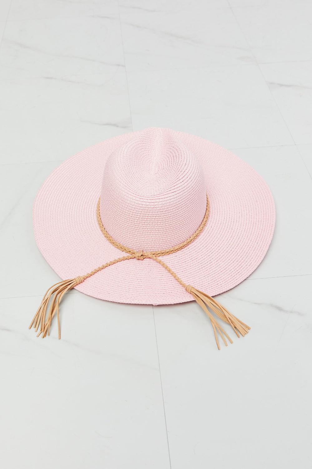 Route To Paradise Straw Hat in Pink | Fame Accessories - Closet of Ren