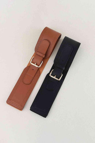 Elastic Wide PU Belt - Closet of Ren